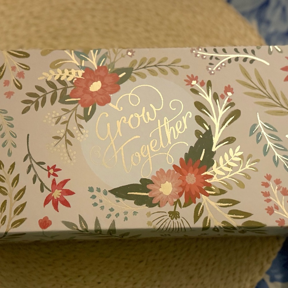 Floral Decorative Box with Gold Accents with Self Care Treats!